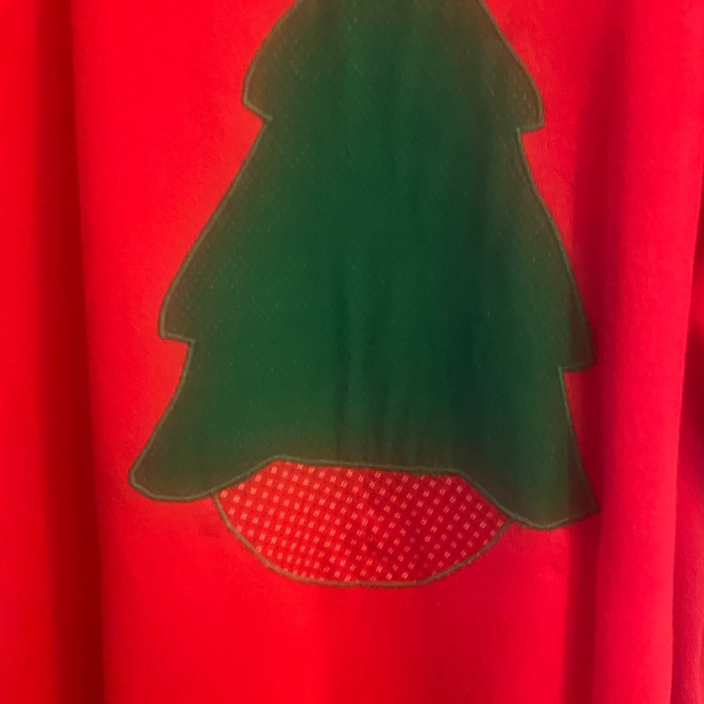 Hanes Red Sweatshirt with Green Christmas Tree - Picture 4 of 6